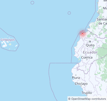 Recent earthquakes in Ecuador