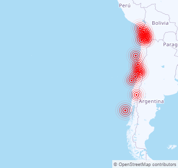 Recent earthquakes in Chile