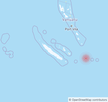 Recent earthquakes in New Caledonia
