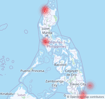 Recent earthquakes in the Philippines