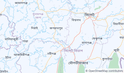 Map of Sylhet