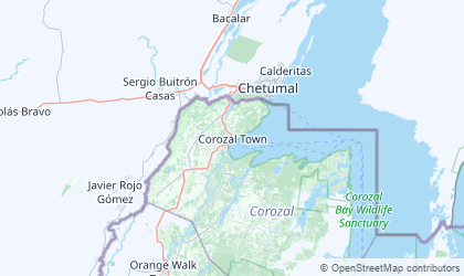 Map of Corozal