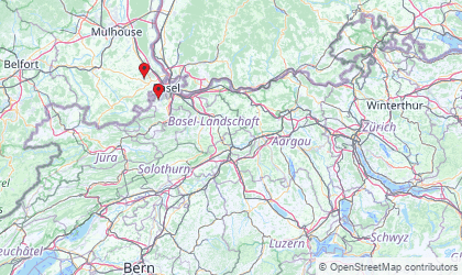 Map of Northwestern Switzerland