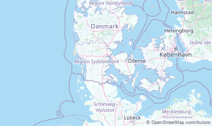 Map of Southern Denmark