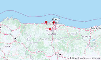 Map of Asturias