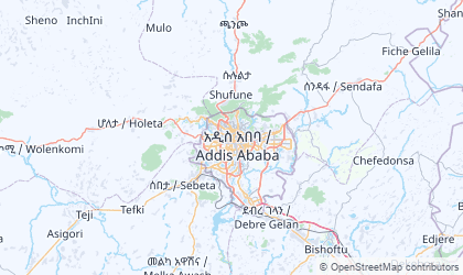 Map of Adis Abeba