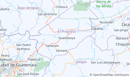 Map of El Progreso