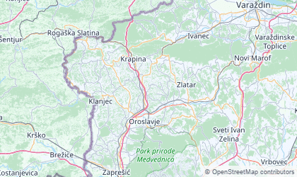 Map of Krapinsko-Zagorska