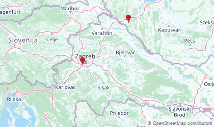 Map of Central Croatia