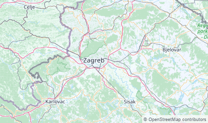 Map of Zagrebacka