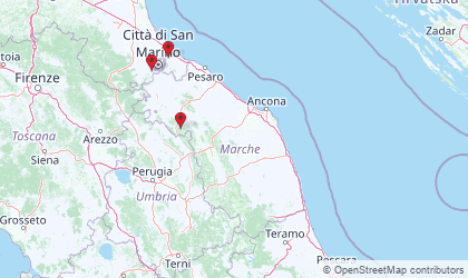 Map of Marche