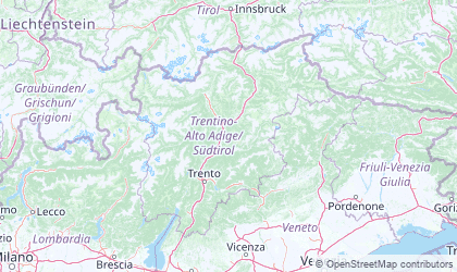 Map of Trentino-Alto