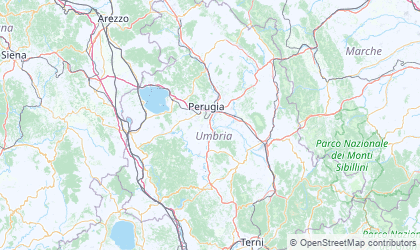 Map of Umbria