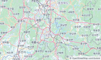 Map of Daejeon