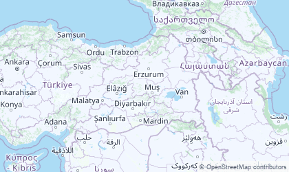 Map of Eastern Anatolia