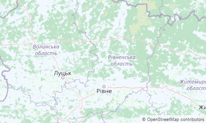 Map of Rivne