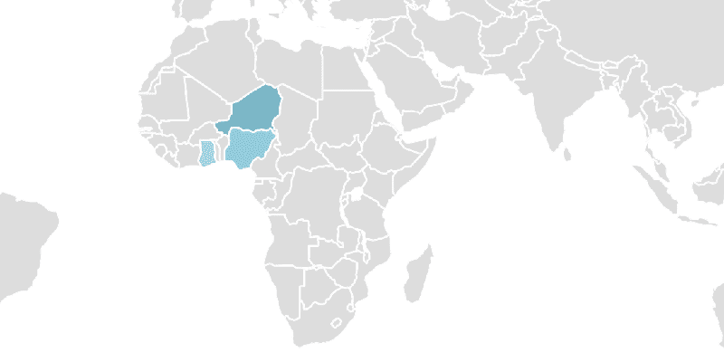 Hausa - Worldwide distribution