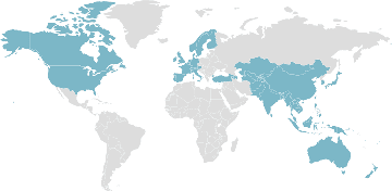 Map of member countries: ADB - Asian Development Bank