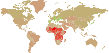 Average age by country
