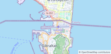 Gibraltar Airport on the map