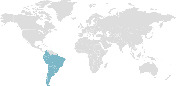 Map of member countries: CAN - Andean Community of Nations