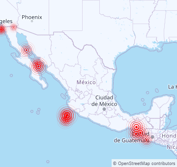 Recent earthquakes in Mexico