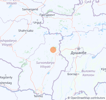 Recent earthquakes in Uzbekistan