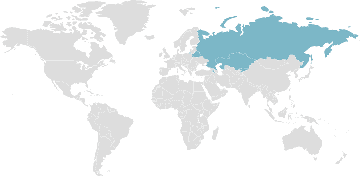 Map of member countries: EEU - Eurasian Economic Union