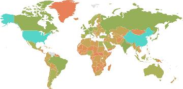 Map of countries by gross domestic product