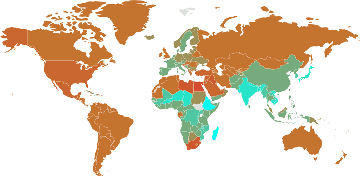 Body mass index by country