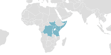 Map of member countries: EAC - East African Community