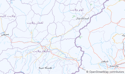 Map of East Afghanistan