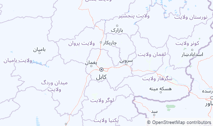 Map of Central Afghanistan