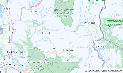 Map of Dibër