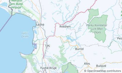 Map of Lezhë