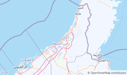 Map of Ra's al Khaymah