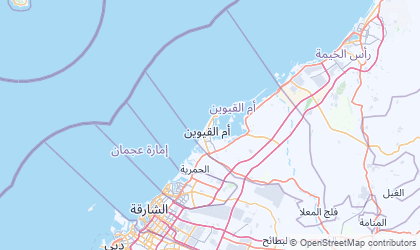 Map of Umm al Qaywayn