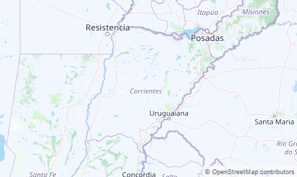 Map of Corrientes