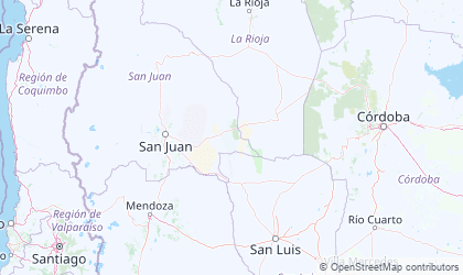 Map of Nuevo Cuyo