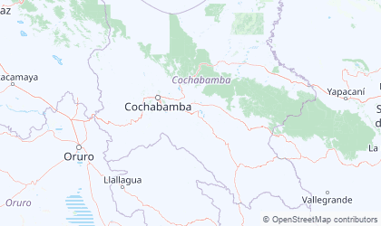 Map of Cochabamba