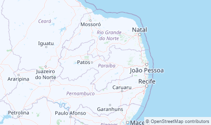 Map of Paraiba