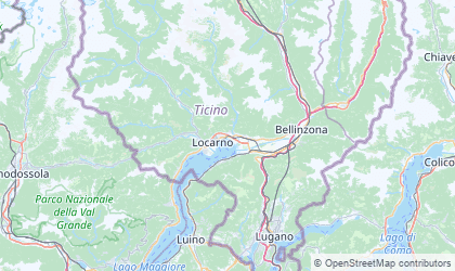 Map of Ticino