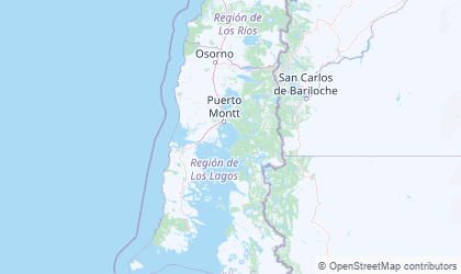 Map of Los Lagos