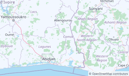 Map of Comoé