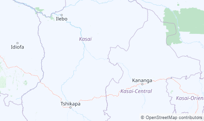 Map of Kasaï-Occidental