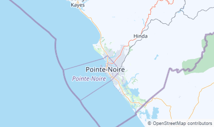 Map of Pointe-Noire