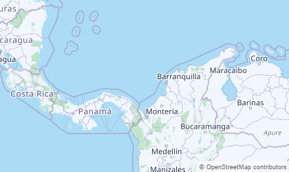 Map of Caribbean Coast