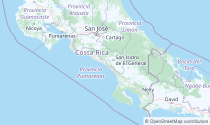Map of Puntarenas
