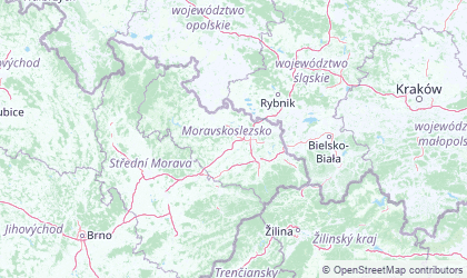 Map of Moravskoslezský