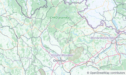 Map of Olomoucký